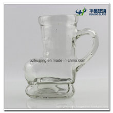 Fancy Clear 500ml Boots Shaped Drinking Glass Cup with Handle